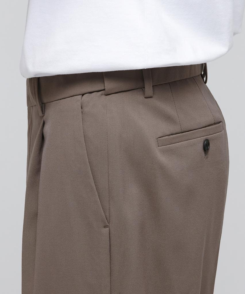 Musinsa Standard Lightweight Wide Hidden Banding Slacks [Dusty Beige]