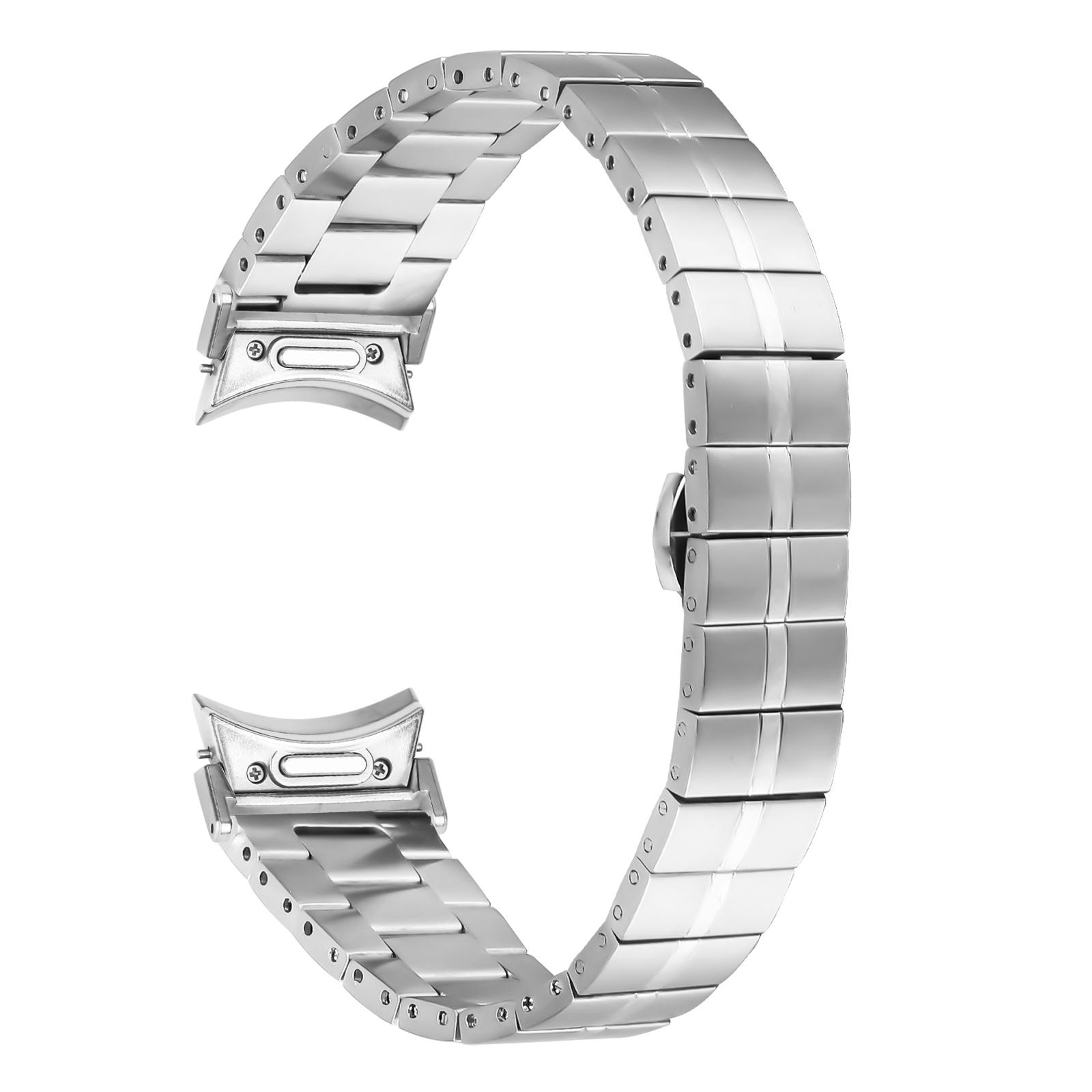 

Для Samsung Galaxy Watch6/Watch6 Classic Ремінець для смарт-годинника з нержавіючої сталі Silver