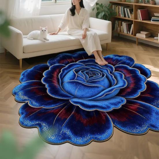 Floor Mat Traditional Chinese Floral Design Multiple Sizes Bedroom Soft Rug Living Room Bedroom Door