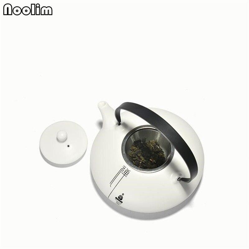 Ceramic Teapot Chinese Zen Lifting Handle Teapots With Filter White Porcelain 550ML