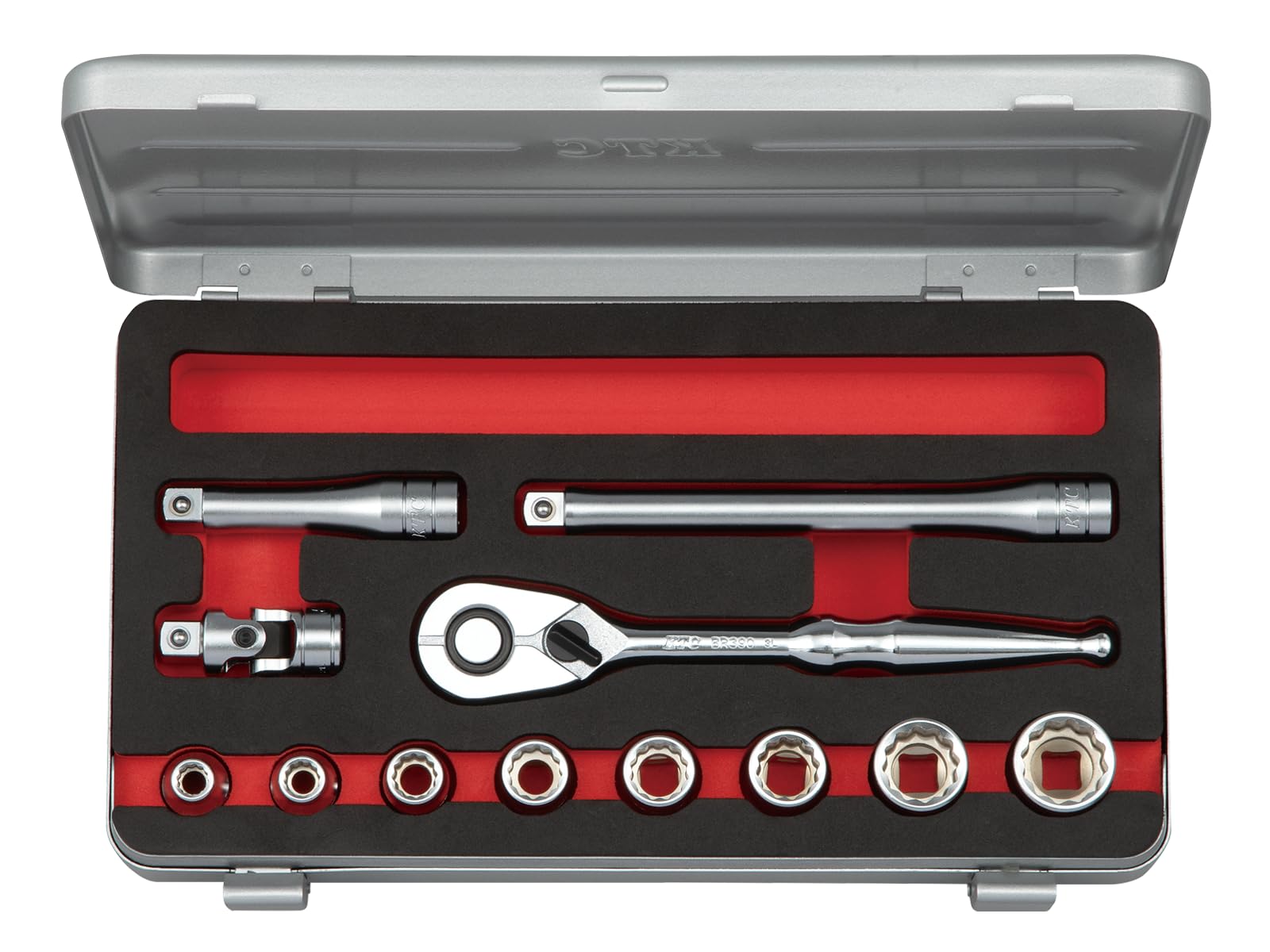 Kyoto Tool (KTC) 9.5 sq. [12-Piece] Socket Wrench Set, Dodecagonal, TB312WA