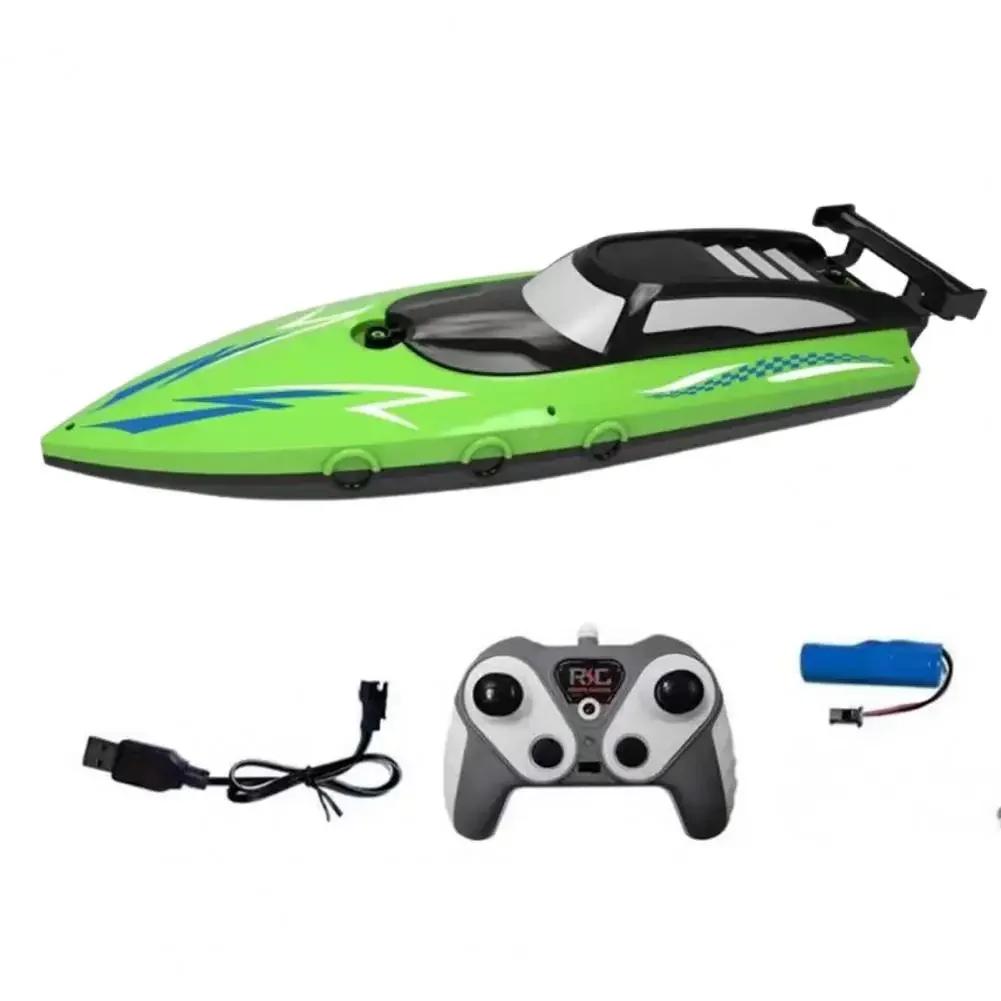 Non-Toxic 2.4G Rc Boat Kid Toy Remote Control Boat Double Motor Speedboat Simulation Double Sculls Yacht Toys For Children'S Day Gift