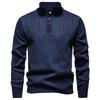 Autumn Winter Men's Casual Pullover Sweater Half Zipper Stand Collar Knitted Pullovers Men Geometric Fashion Warm Knit Sweaters