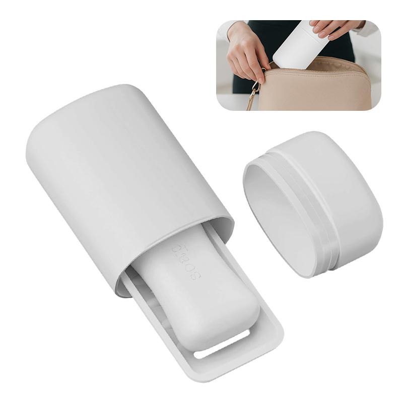 Minimalist Travel Soap Case With Removable Draining Tray, Enhanced Leak-Proof Travel Soap Container With Silicone Seal