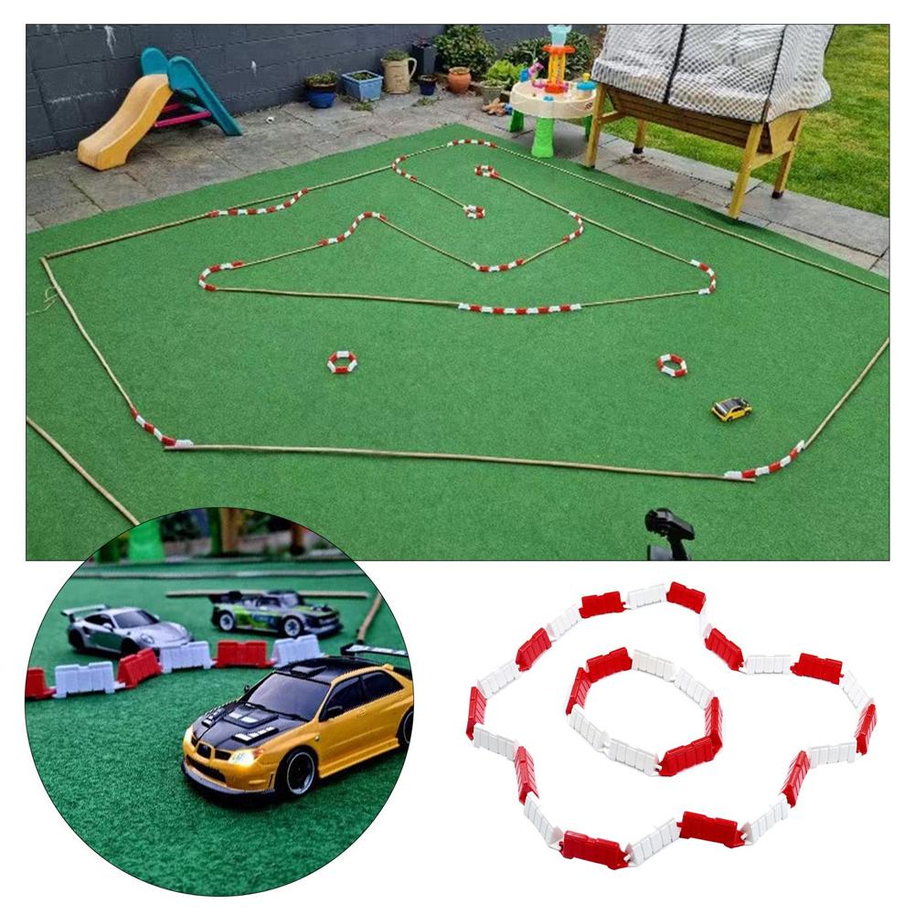 Road Barrier Obstacle Field Fence Mini RC Drift Racing Car Track Set Runway Racetrack for 1/14 1/16 1/18 1/24 1/28 Mini RC Car