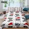 Cartoon Santa Claus Bedding Set King Queen Size Microfiber Christmas Dogs 3D Print Duvet Cover For Kids Pillowcases Home Textile