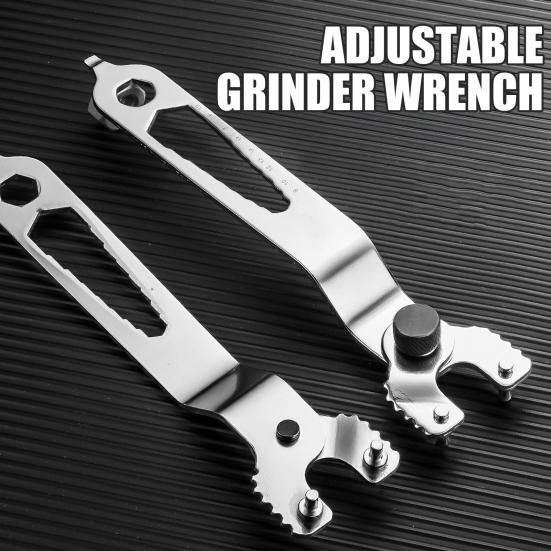 1/2Pcs Angle Grinder Wrench Multi-Specification Integration Adjustable Pin Wrench with Rotatable Key Pin Universal Fit Handle Tool
