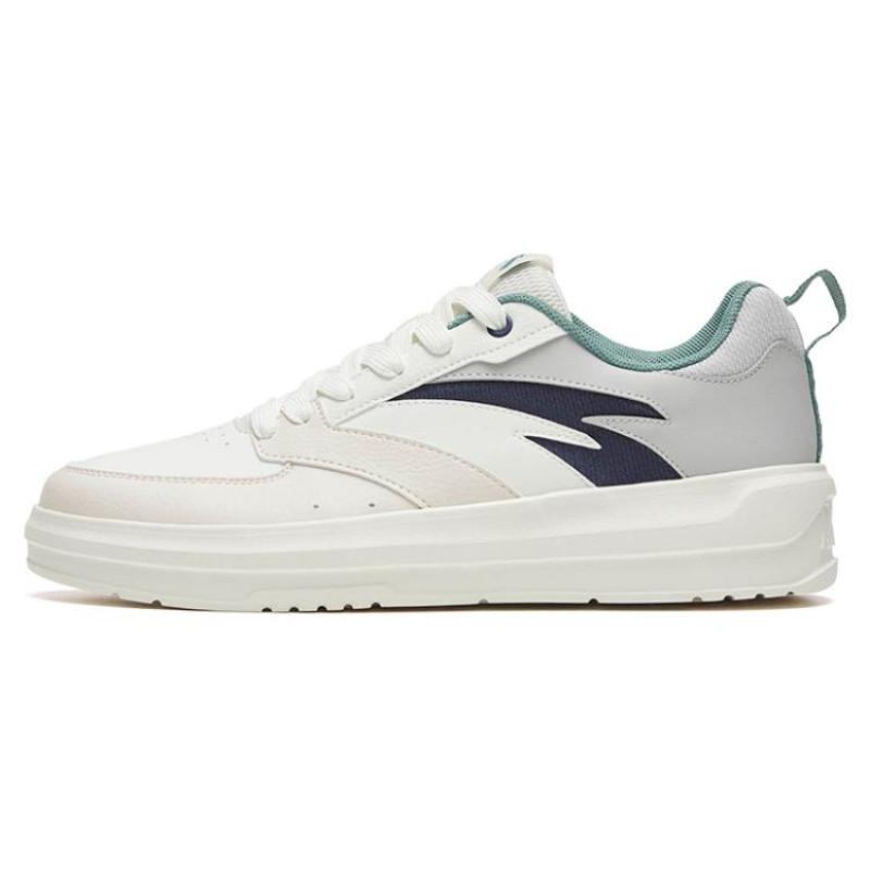 Anta Slip Resistant, Abrasion Resistant, Lightweight Low Top Skateboard Shoes Men's White Gray Black Sneakers 912328060-3