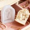 Angel Tower Shape Silicone Candle Molds Easy Demod Temperature Resistant For Making Candle Soap Wedding Decoration