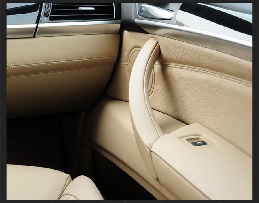 Beige Right Car Interior Door Handles Inner Door Panel Handle Pull Trim Cover For BMW E70 X5 51416969402