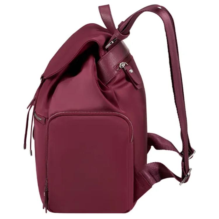 Samsonite Karissa Evo Brand Logo Flap Closure Fabric Backpack Women backpack Burgundy KP2-00009