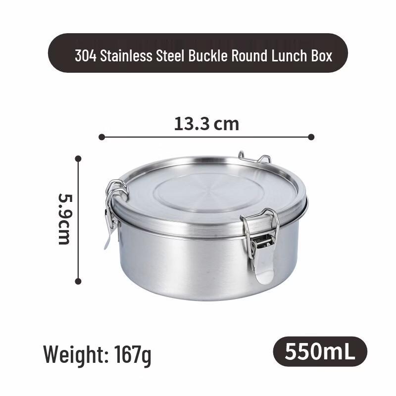 Ru Han 304 Stainless Steel Double-Layer Round Sealed Lunch Box