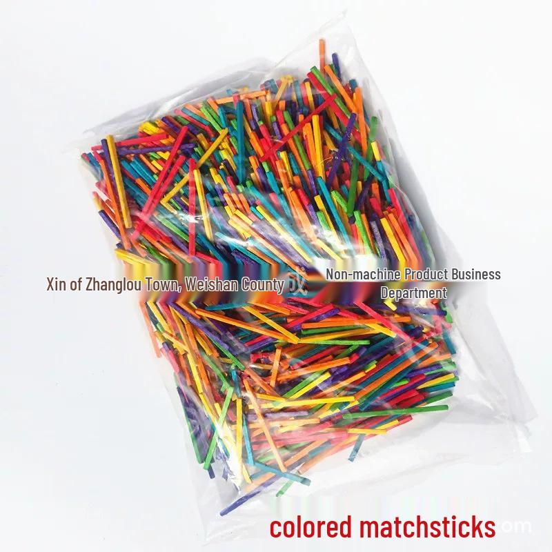Colorful Wooden Matchsticks for Kids' Crafting and Counting