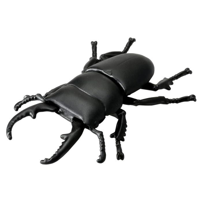 Takara Tomy Ania AS-41 Flat Stag Beetle Figure (Black, x 1)