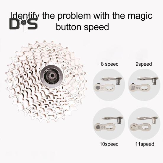 Chain Link Connector Metal Tensile Break-Proof Bike Chain Buckle Easy Disassembly Bike Chain Buckle for 8/9/10/11/12-Speed Chains