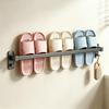 Punch-Free Wall-Mounted Bathroom Slipper & Towel Rack