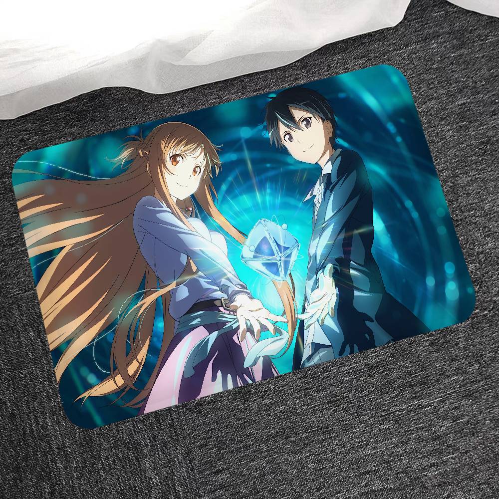 Adventure Anime Sword Art Online Bathroom Mat Kids Room Bedroom Decoration Balcony Anti-Slip Doormat Living Room Welcome Rug