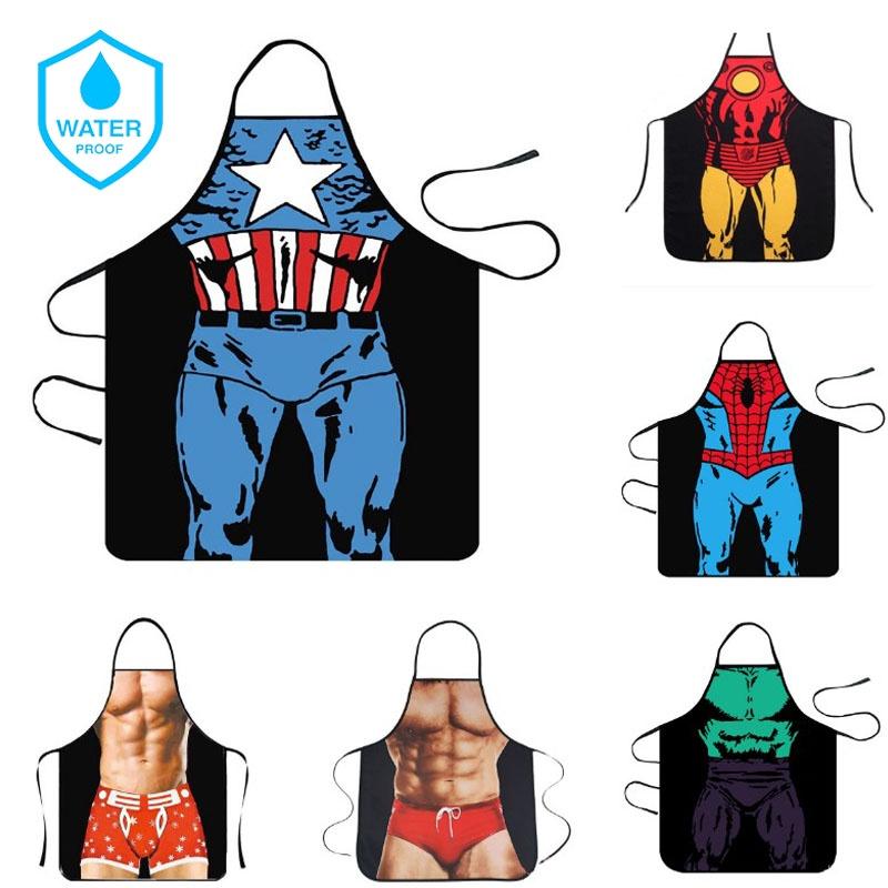 Marvel Cosplay Aprons Sexy Funny For Men Women Kitchen Cooking Baking Props