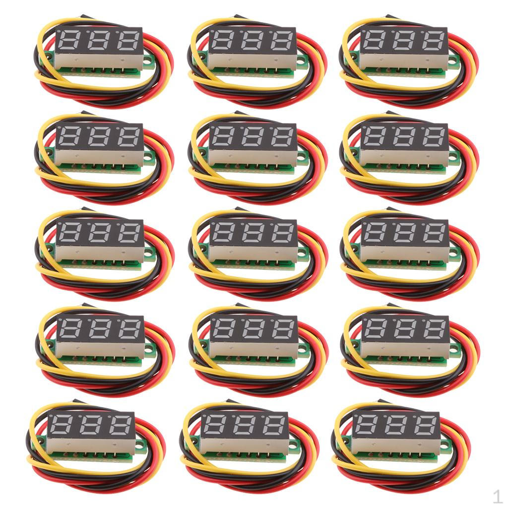 

15 Voltmeter 0.28 Inch Three- 0-100V - High Precision