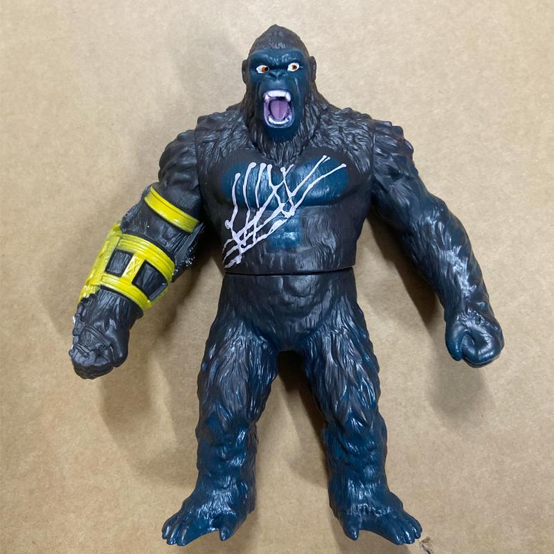 2024New Soft Rubber Mechanical King Kong Action Figure Battle Monster Gorilla Model Toy Decoration Gift 5 Joints To Move