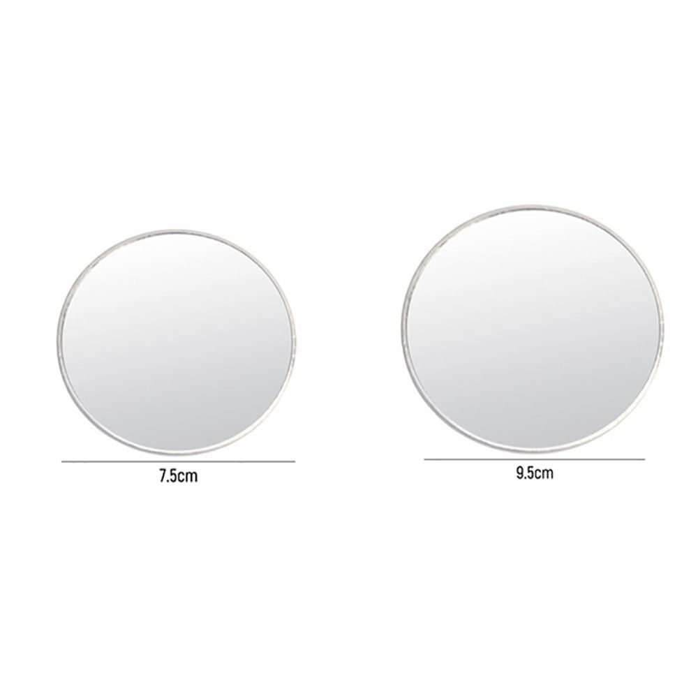 Metal Hand-held Selfie Mirror Silver Mini Size Convex Mirror Compact Wide-Angle Reflection Pocket Mirror Travel Photography