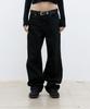 Kueoumeon Straight Denim Pants (Black)