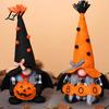 Festive Table Decor Halloween Plush Gnome Decoration Spooky Orange Black Boo Pumpkin Swedish Tomte Seasonal Accents Figurine Elf Dwarf Ornaments for