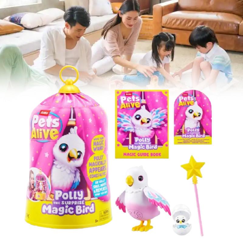 Zuru Pets Alive Полли Волшебная птица Детские игрушки для раннего развития Детский подарок Веселье