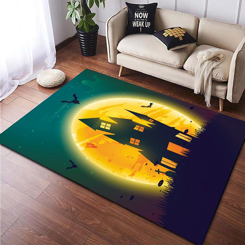 Halloween New Year Gift HD Printing Area Carpet, Living Room Sofa Decorative Carpet, Anti-skid Mat, Alfombras Direct Shipment