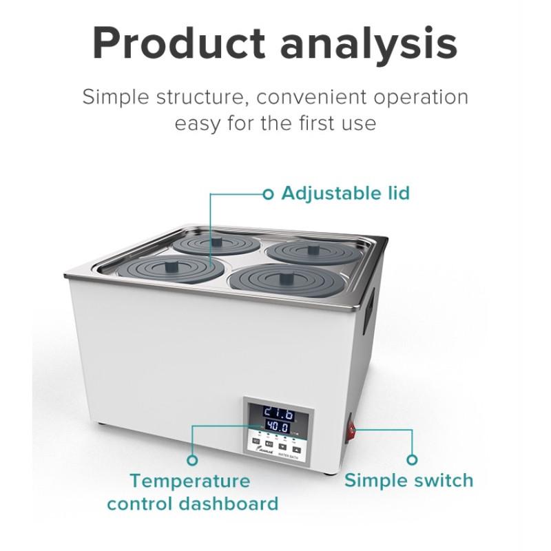 Laboratory Constant Temperature Water Bath Digital Display Heater 360° Three-dimensiona Circulation Heating Thermostat Tank