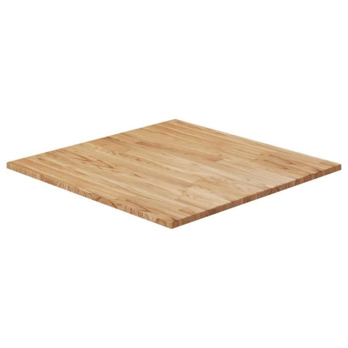 343005 vidaXL Square Table Top Light Brown90x90x1.5cm Treated Oak Wood