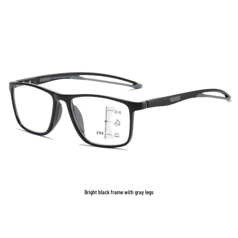 HD Multifocal Ultralight TR90 Reading Glasses: Anti-Slip, Anti-Blue Light, Sporty Design for Near & Far Vision