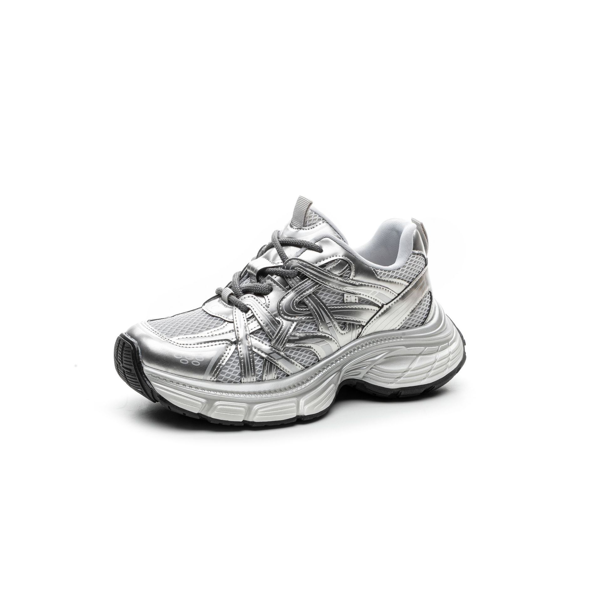 

Trend thick-soled heightening silver dad shoes for women 2025 spring new fashion casual shoes heightening sports shoes for women 35