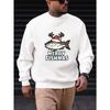 1pc Men's Printed Pattern Simple and Elegant Smooth Soft Sweat-Absorbent Comfortable Casual Crew Neck Sweatshirt for Home, Outings