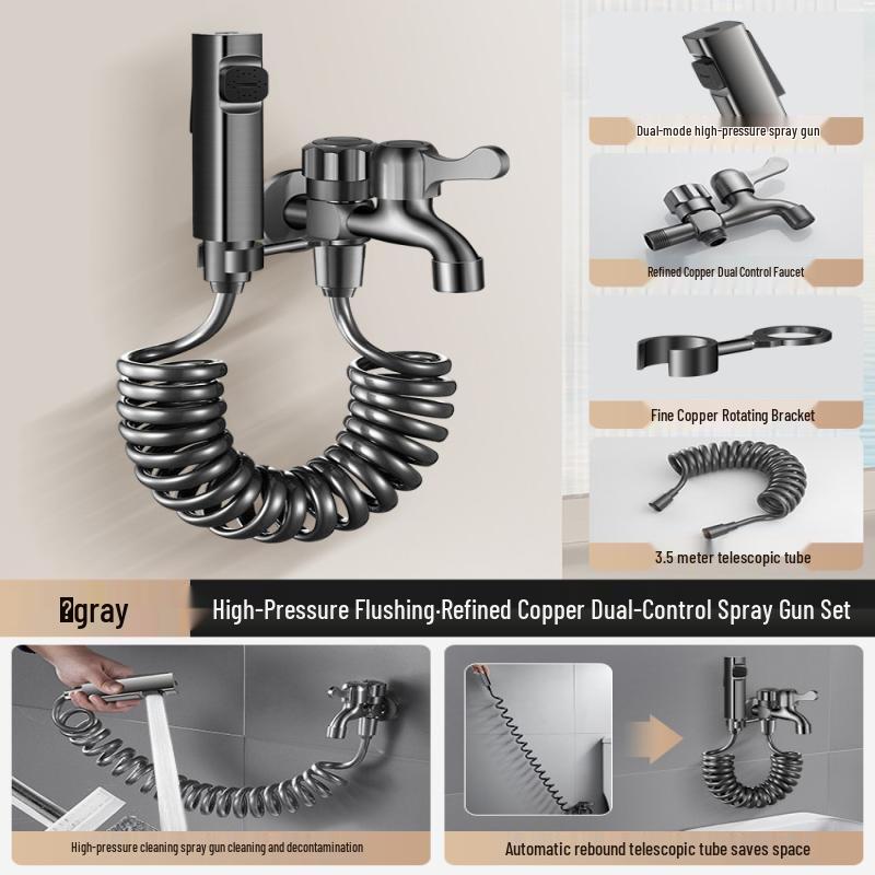 TLXT Washing Machine Faucet with Spray Gun Kit