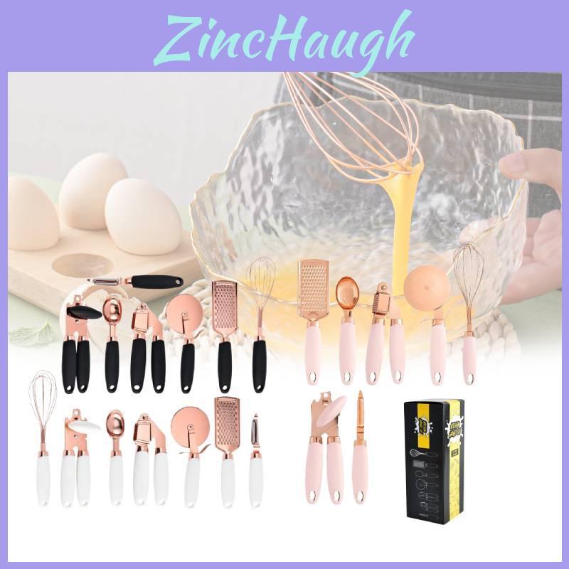 Elegant Stainless Steel Kitchen Gadgets Set With Seven Essential Tools In Multiple Colors For Modern Homes