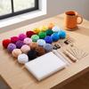 Multicolor 25 Colors 66S Wool Roving Felting Kit  Art Class Handcraft Teaching Supplies