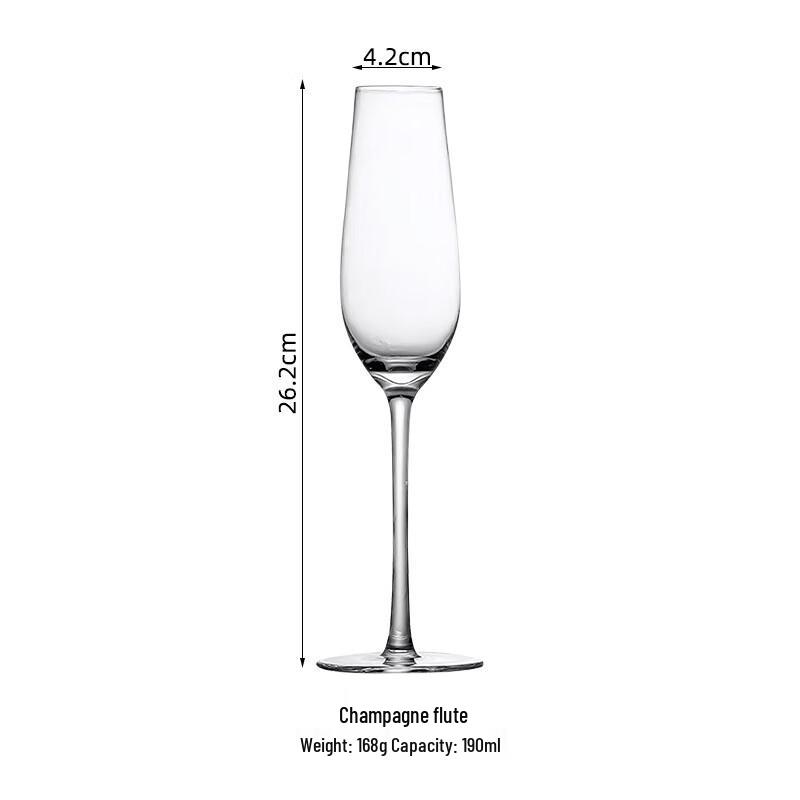 High-Stem Champagne Flute Glass Champagne Flute