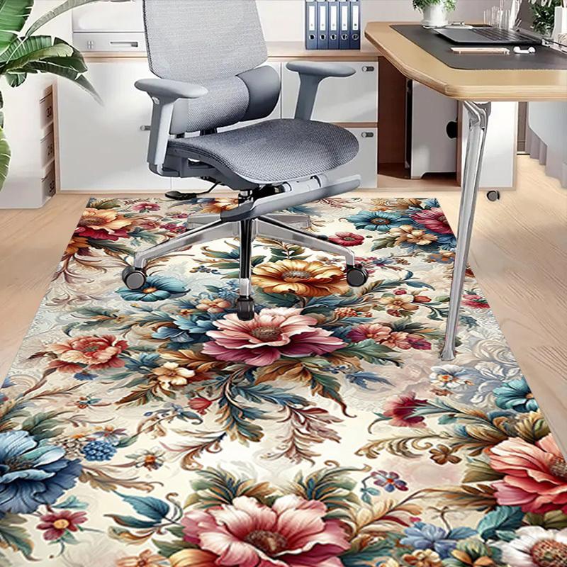1PC Floral Pattern Extra Large Non Slip Floor carpet, Office, family, bedroom Large Area Rug Indoor Rugs, Vibrant Colors