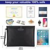 High Temperature Resistant Storage Bag Fireproof Waterproof Document Storage Bag with Combination Lock to Protect Valuables