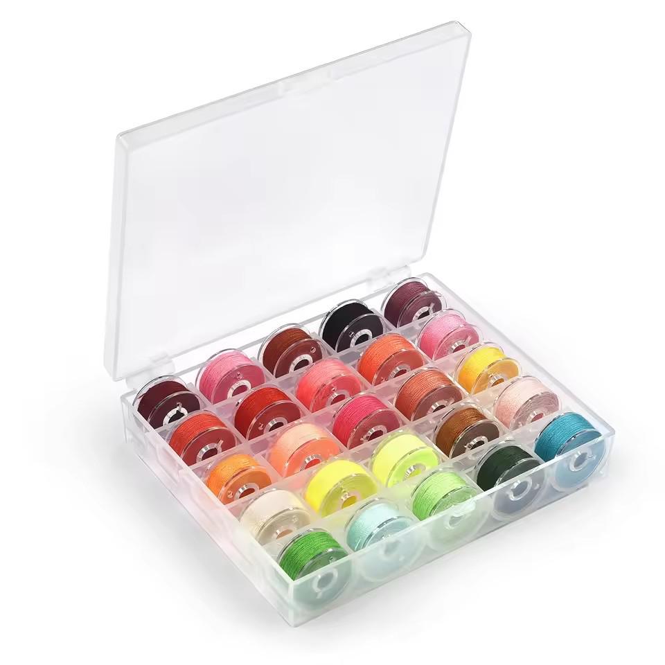 Household Bobbin Thread Set: 25/36 Spool Kit for Sewing Machines