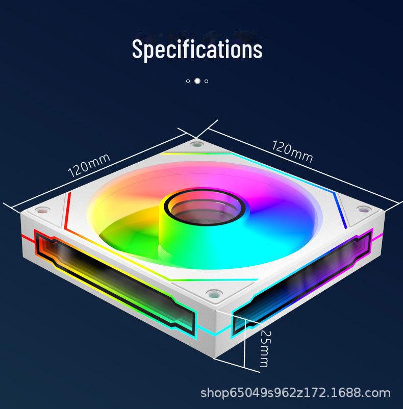 Prism 6Pro 3-Mirror ARGB Fan: 5V 3-Pin, Sync Control, Silent Operation, Colorful LED, Desktop PC Chassis