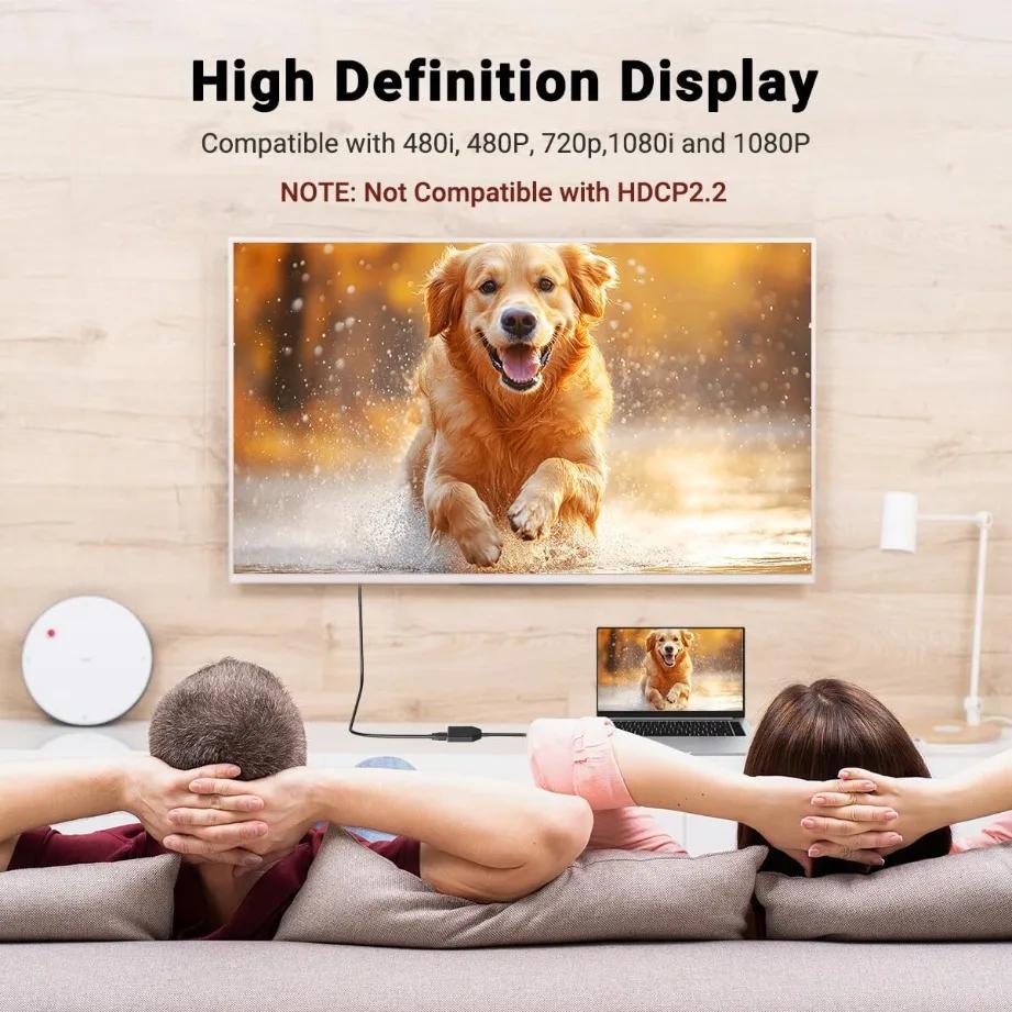 1 In 2 Out HDMI-compatible Splitter Cable 1080P 2 Dual Port Hdmi-Compatible Cable Y Splitter Adapter for Laptop TV Box Monitor