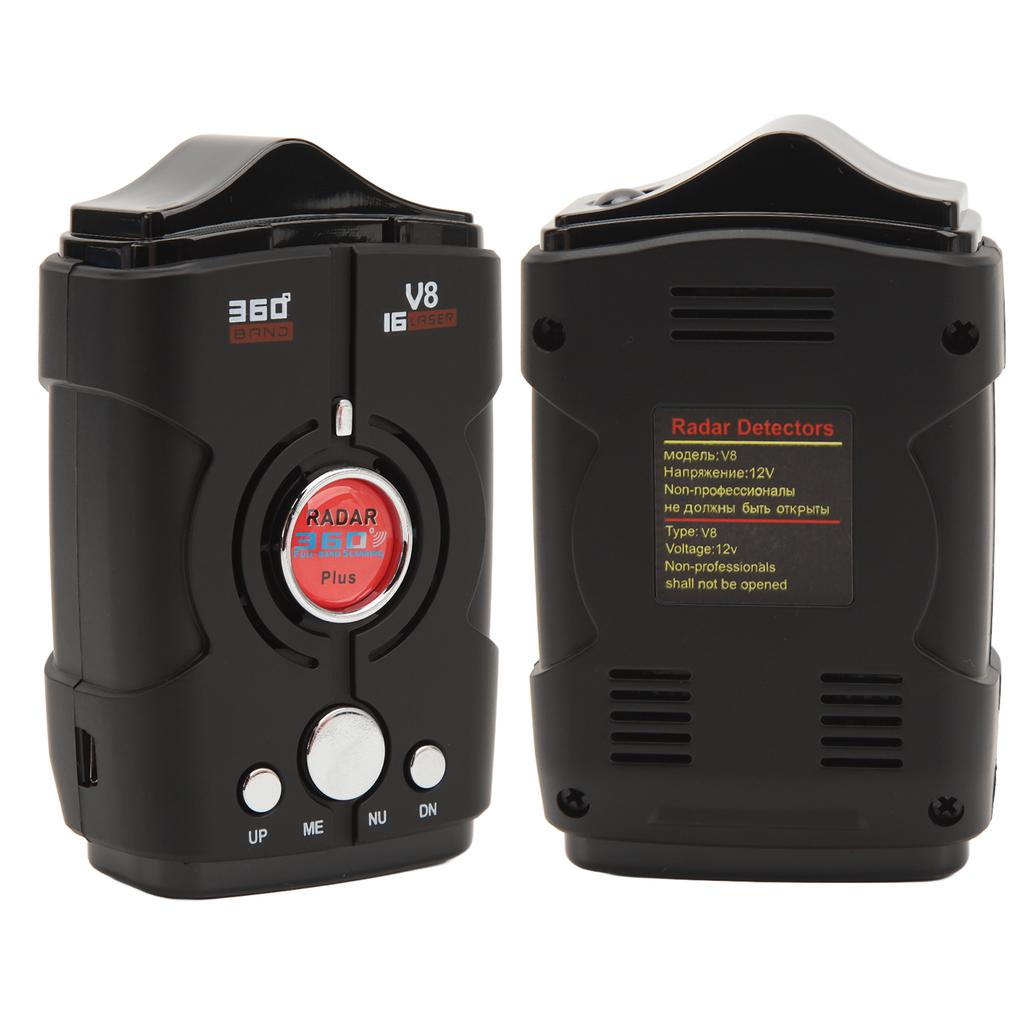 Car Radar Detector Extended Range 2.4GHz 410MHz 360 degrees Real Time Voice Alerts Built in GPS Speed Radar Detector