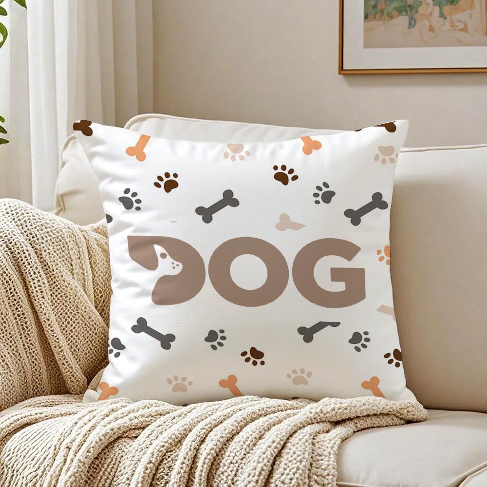 Animal Alphabet Cushion Cover Pillowcase Antidustmite Living Room Sofa Decor Cushion Room