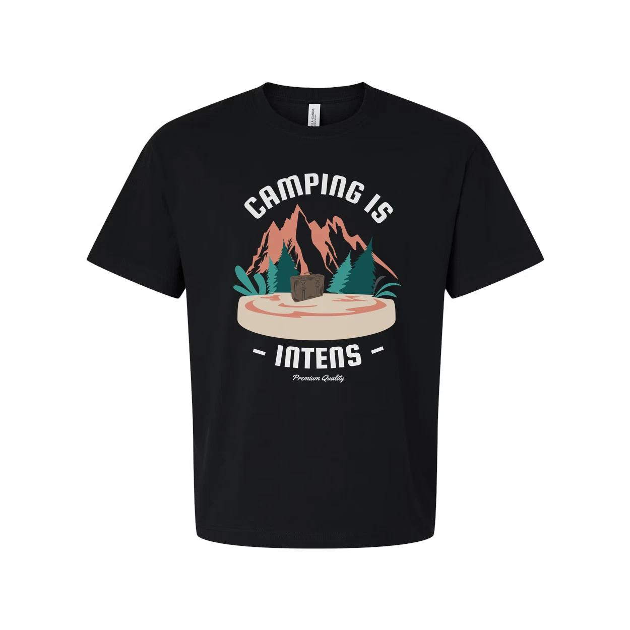 Camping Is For Adventurers Mountain Forest Landscape Graphic T Shirt For Outdoor 2XL