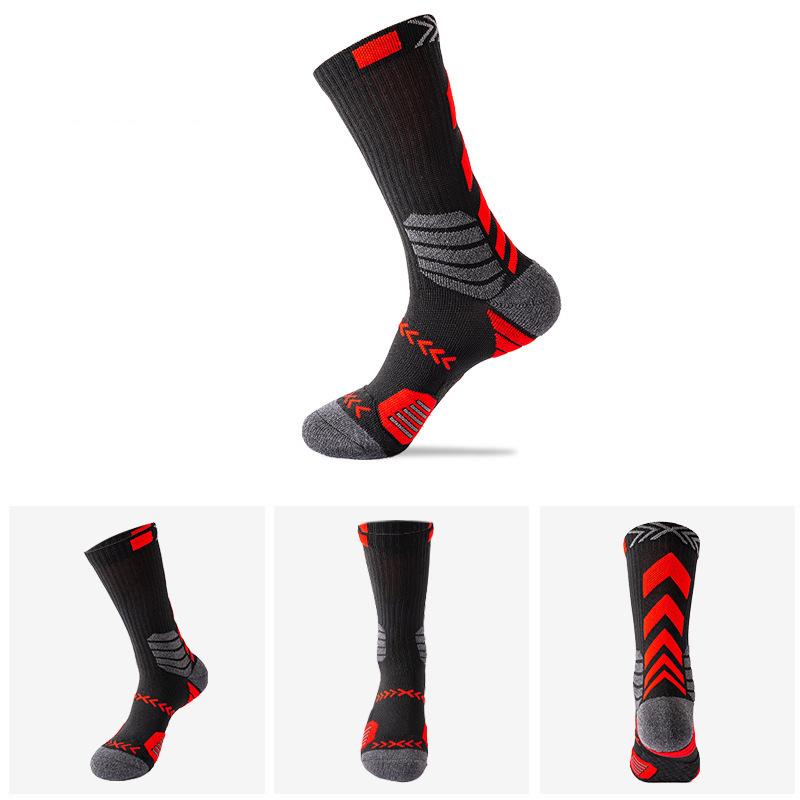Basketball Socks, Training Socks for Men and Women, Towel Soles, Shock-absorbing and Anti-slip Sports Socks