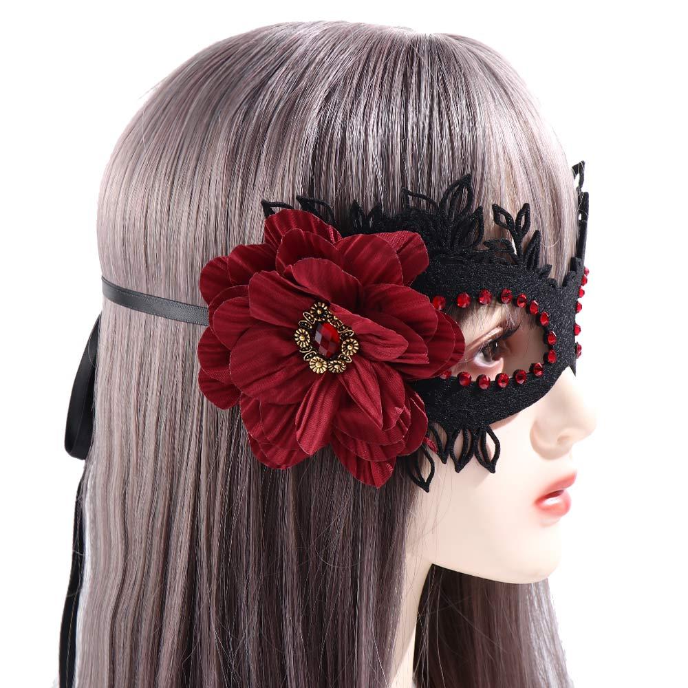 Maske Blumig Maskerade Augenmaske Schlafmaske Mit Blume Mash Party Cosplay Requisiten Halbgesichtsmaske