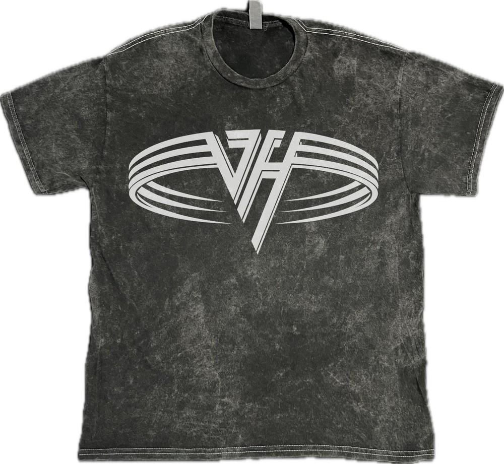 Логотип Van Halen Эдди Рок-группа на 100% хлопковой винтажной стираной футболке Унисекс XL
