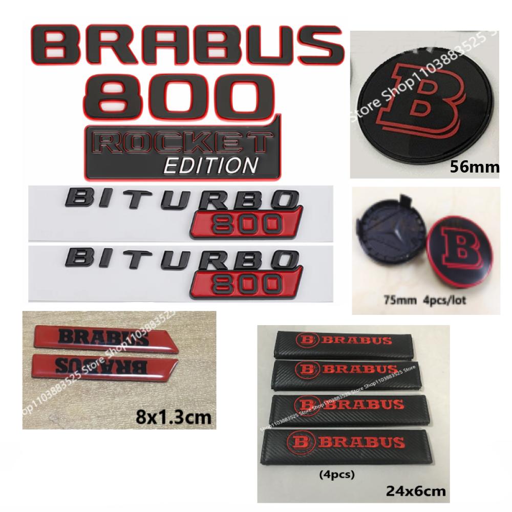 Front Hood Rear Trunk Emblem Badge Sticker For Brabus W212 W204 G700 W463 W464 W221 W213 W206 GLC GLE W176 W177 GLS G800 Smart